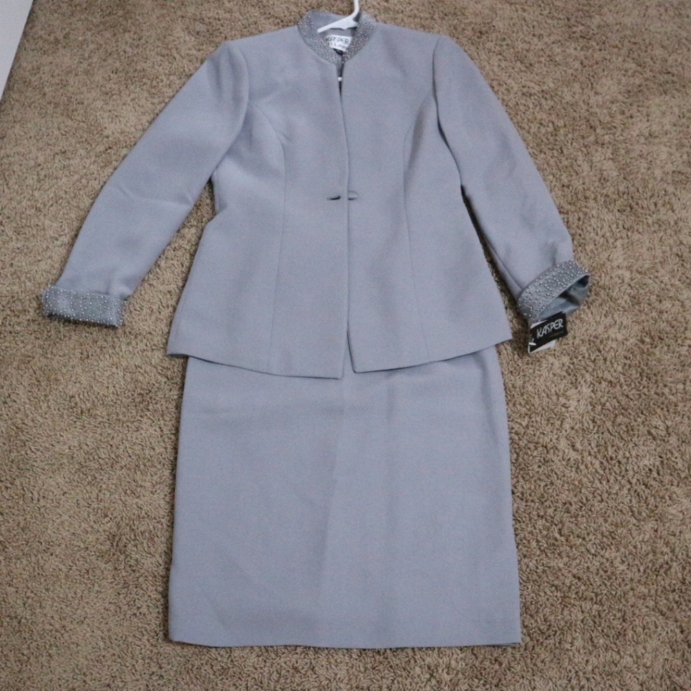 KASPER A.S.L Petite woman's grey suit set (gray)
